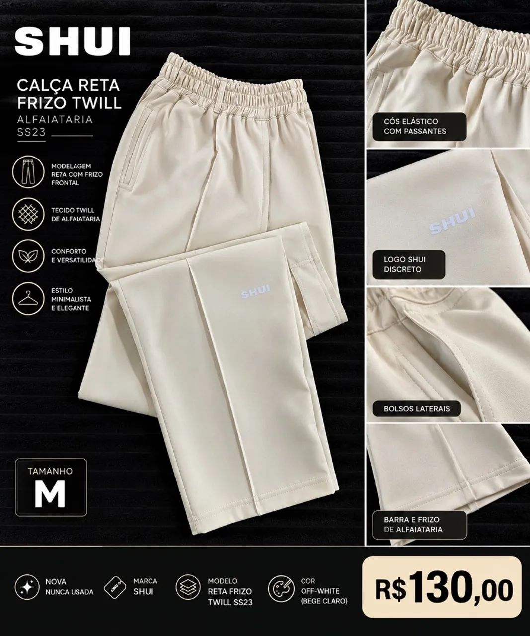 Calça Shui Reta alfaiataria M