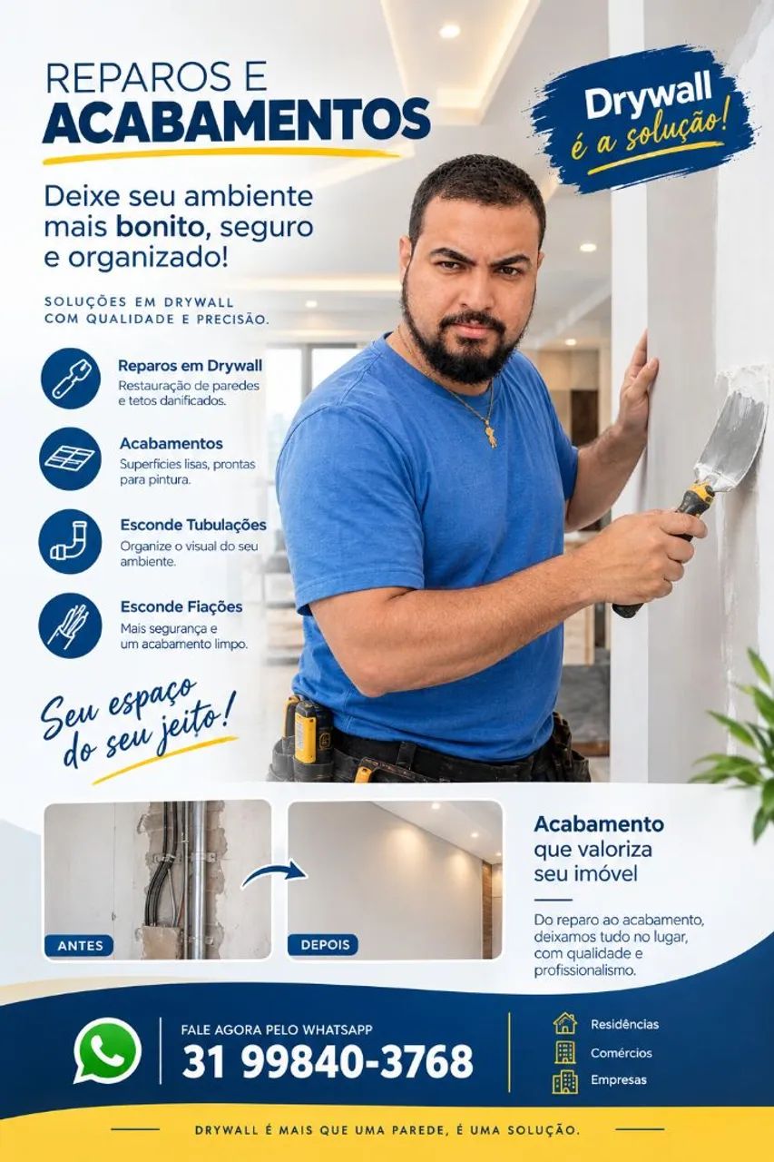 Drywall Reparos, Instalação e Acabamentos - Foto 2