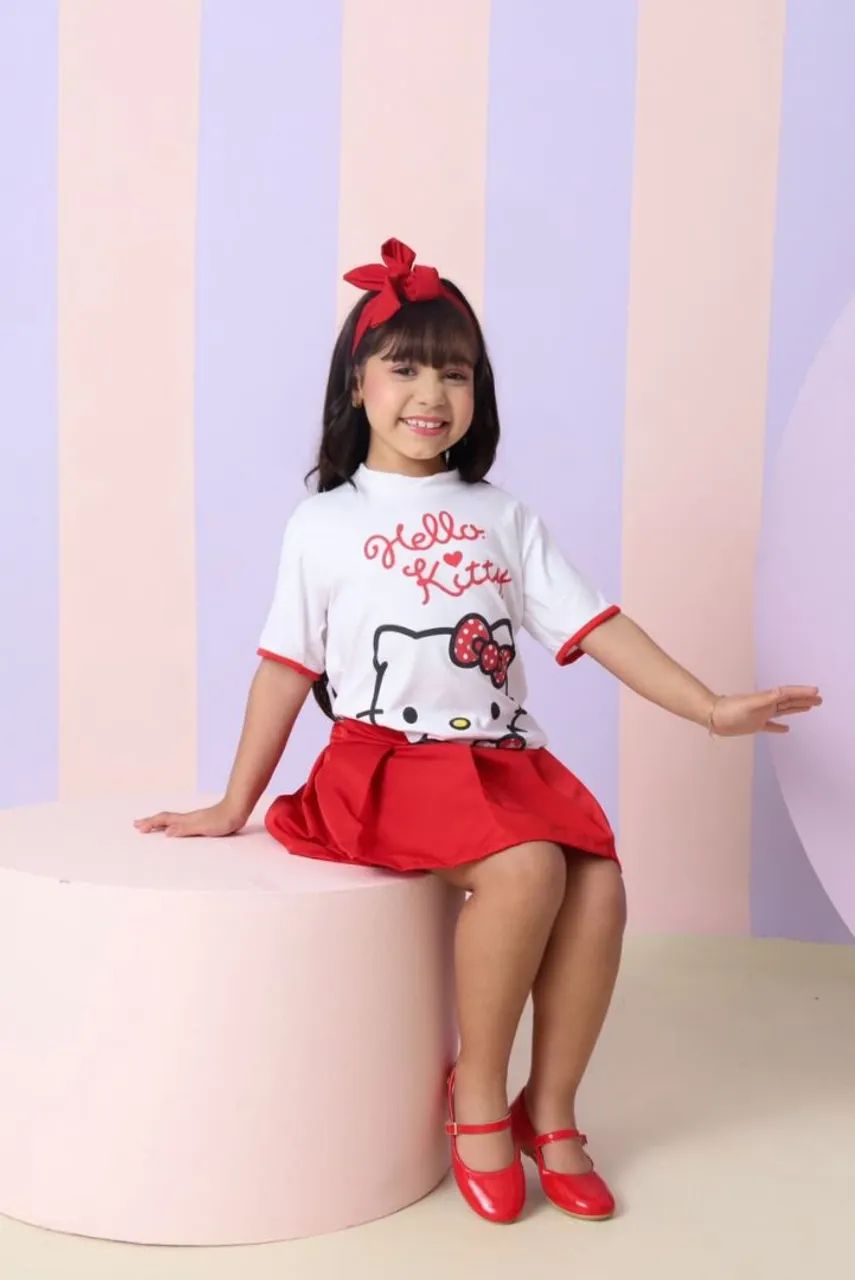 Conjunto hello Kitty vermelha  - Foto 3