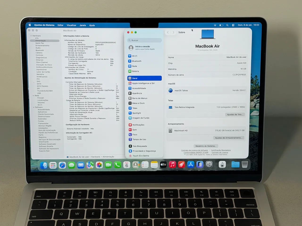MacBook Air 13 Polegadas M4 16GB 256SSD - Seminova - Foto 5