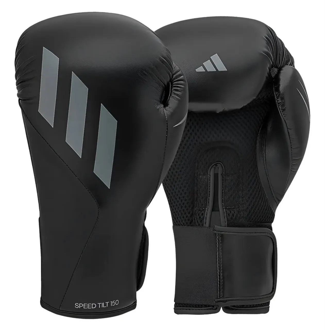 Luva De Boxe adidas Em Pu Speed Tilt 150 Nl Preto E Cinza Tamanho 12oz