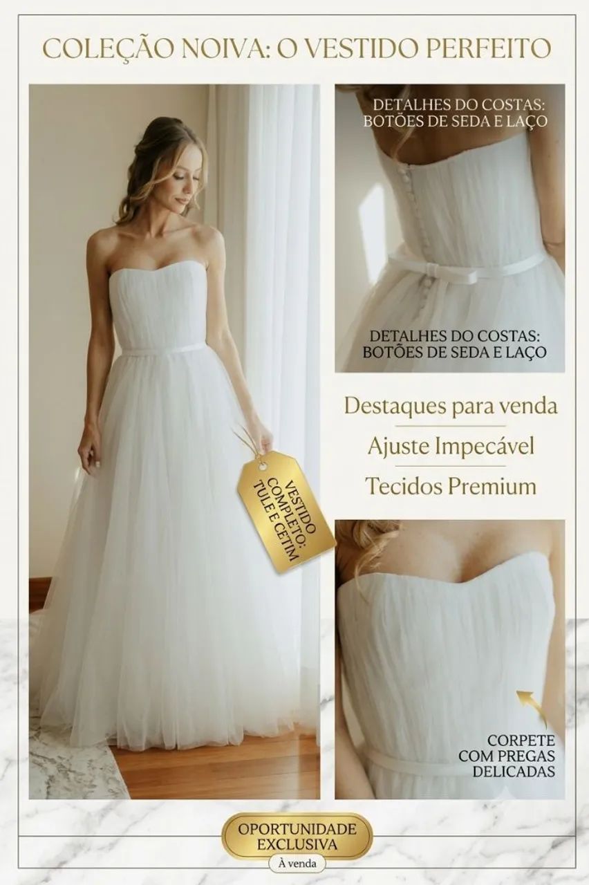Vestido de noiva delicado e romântico  - Foto 4