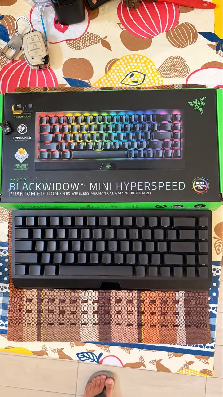Teclado Razer Blackwidow v3 Mini Hyperspeed (Switch Amarelo) - Foto 4
