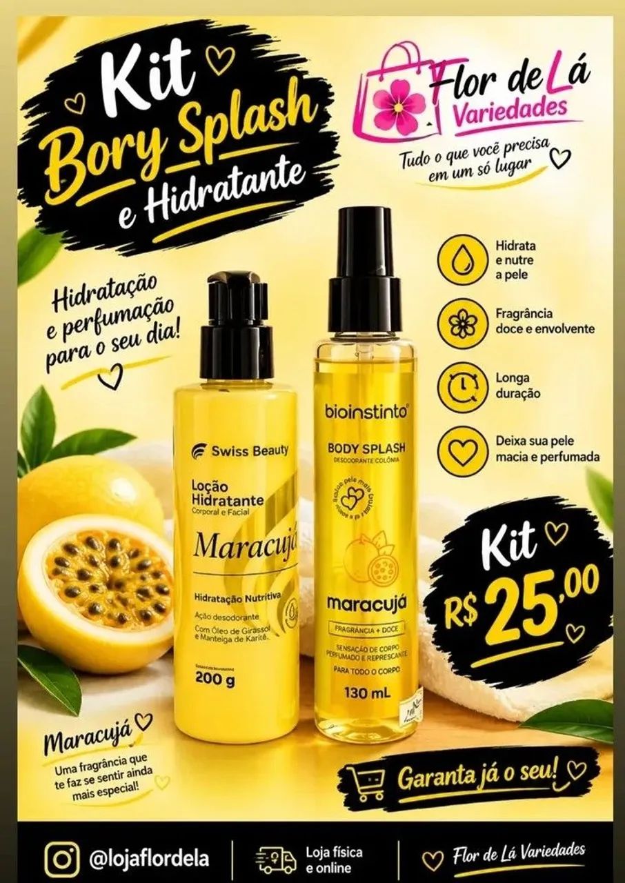 Kit de bory splash e  hidratante - Foto 3