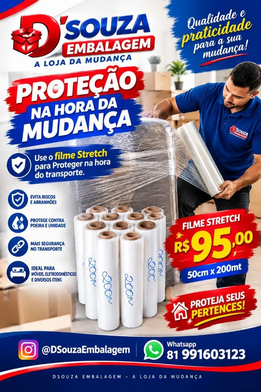 Filme Stretch - Embalar Mudança
