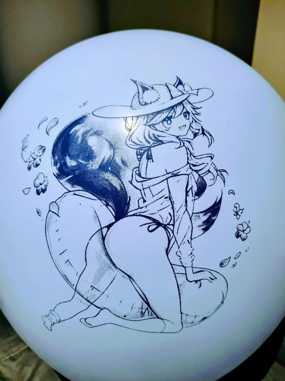 Lote 6 balões de 18 polegadas estampa cat girl neko - Foto 4
