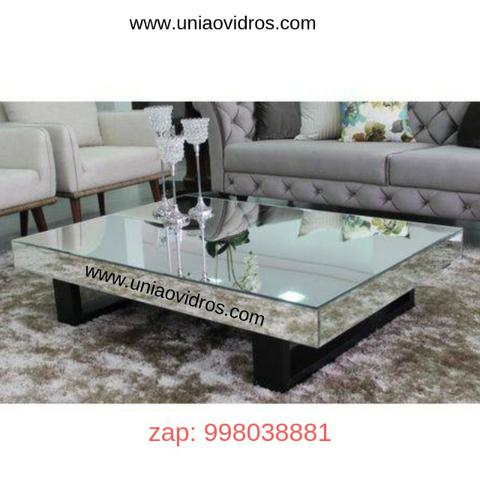 Mesa de centro espelhada modelo veneza