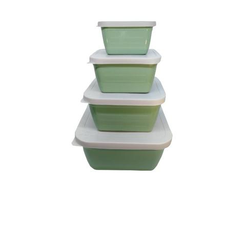 Potes Linha Square para microondas e freezer - Livres de Bisfenol - A - Foto 4