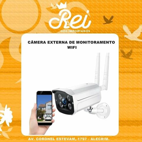 Câmera IP EXTERNA com INFRAVERMELHO, LED, a prova dagua e conexão WIFI