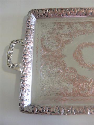 Bandeja prata 90 cinzelada trabalhada antiga - antique - leia - Foto 3