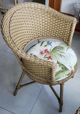 Conjunto cadeiras de varanda em vime - Foto 4