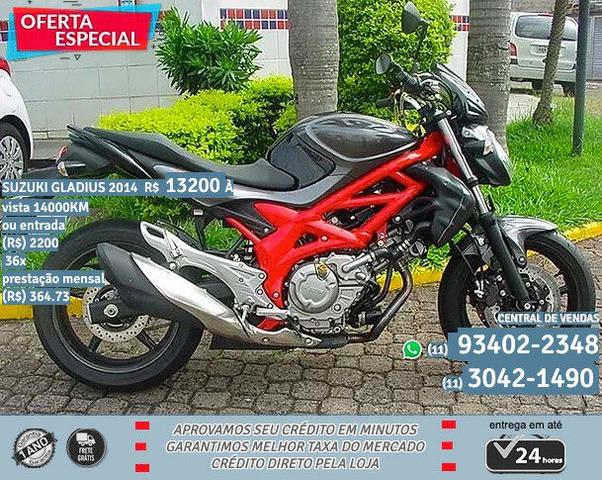 Suzuki Gladius Preta com Detalhes 2014 ABS R$ 13222 14044 KM