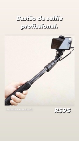 Bastão de selfie profissional Younteng com controle de disparo.