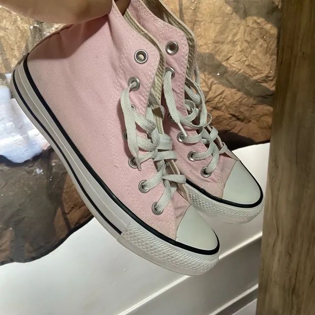 All Star Plataforma Cano Alto Branco - Pink Wave Store