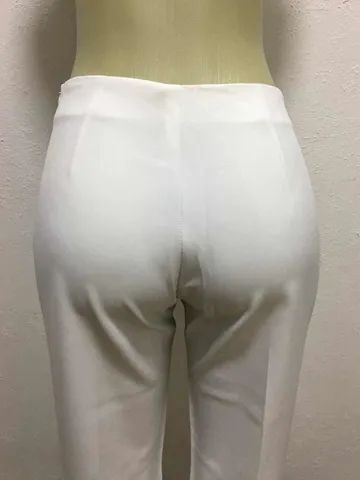 Calça Shoulder Tam. 40 Branca Poliéster Ótimo Estado Sacola - Foto 4