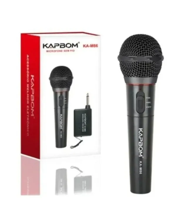 Microfone Sem Fio Profissional Ka-M86 - kapbom Loja Coimbra Computadores Entregamos