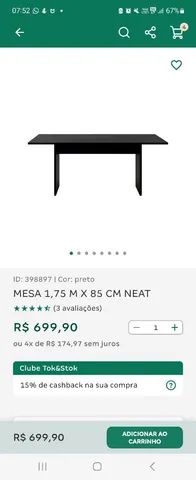 MESA 1,75 M X 85 CM NEAT