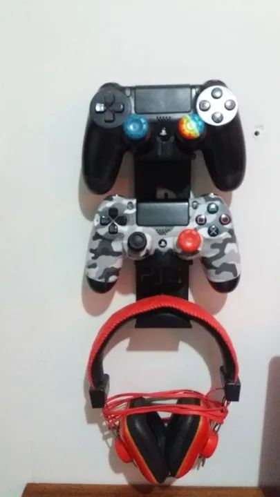 Suporte De Parede Para 2 Controles E 1 Headset De Xbox Ps3 Ps4 - Foto 3