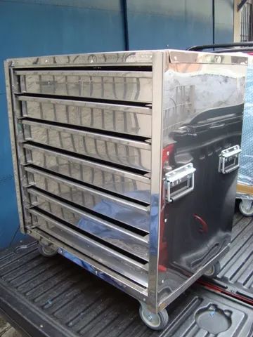 Gaveteiro Termico Para Pastel Inox Feira Livre Pasteleiro