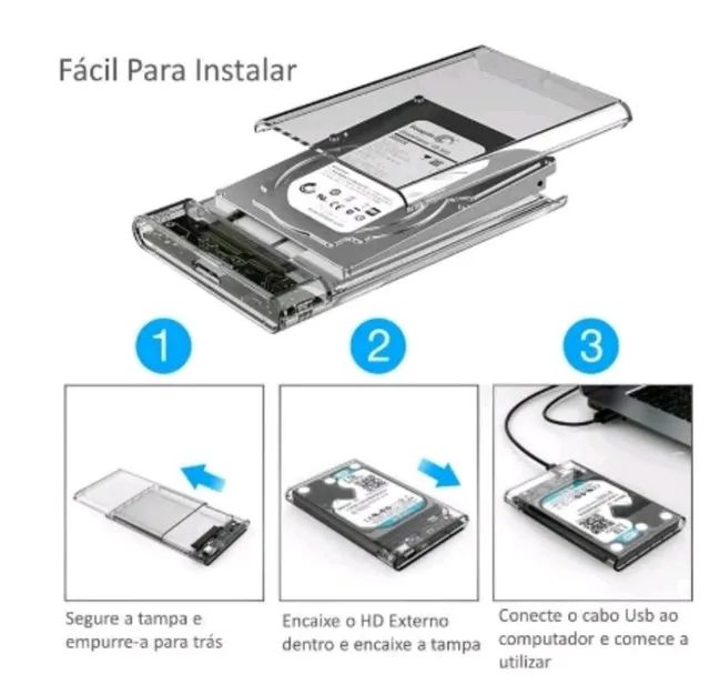 Case Hd Externo 2.5 Notebook Usb 3.0 Compativel Ps4 Xbox One - Foto 5