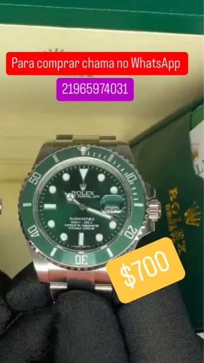 RELÓGIO ROLEX SUBMARINER HULK ENTREGAMOS PESSOALMENTE NO RJ 