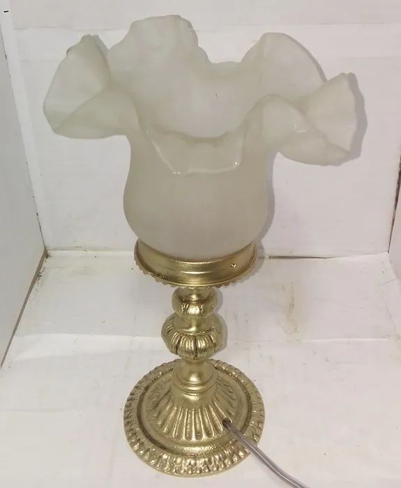 abajur tulipa fosca em bronze - Foto 4