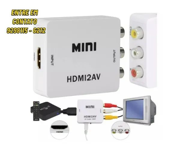 Conversor de Hdmi P/ Av Hd Video Full Promo-Entregas 9h as 22h