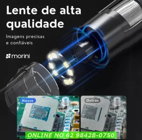 Microscópio Digital Lente 1000x Profissional Pc Note Celular Maior Alcance analise capilar - Foto 4