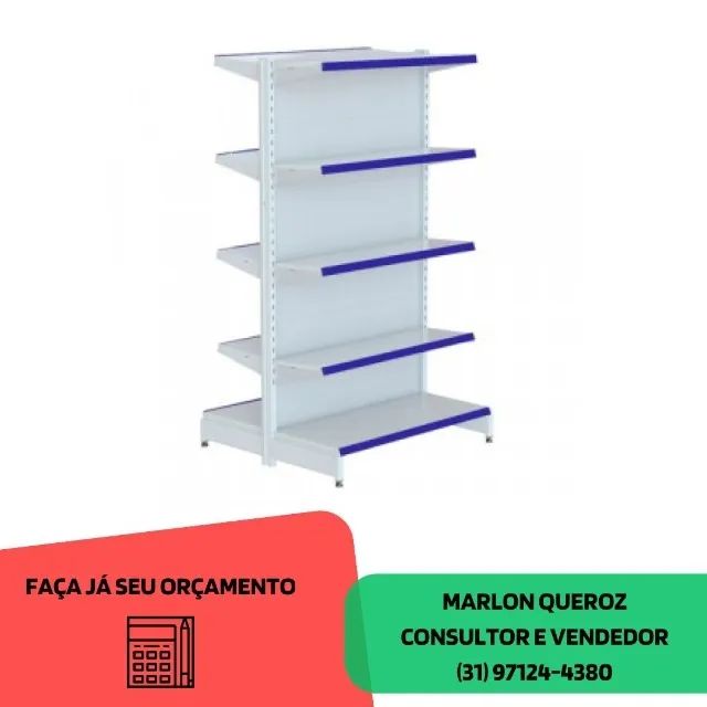 Gondola Branca 1,70 de Altura Centro Nova