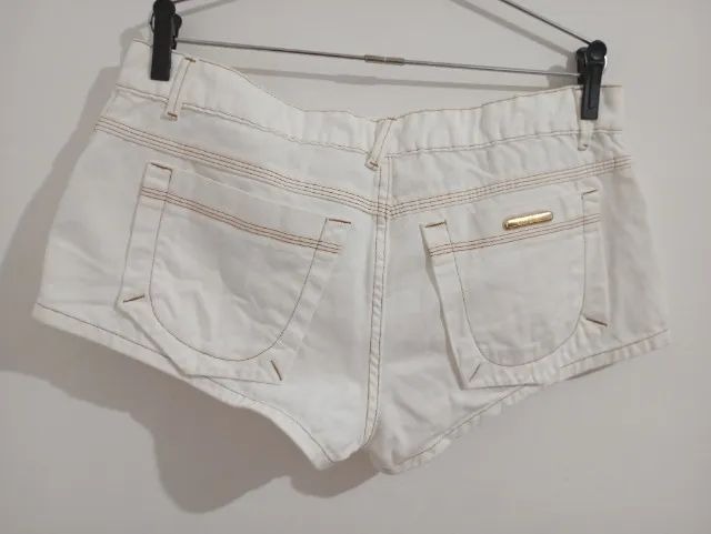  shortinho jeans branco da city blue   - Foto 2