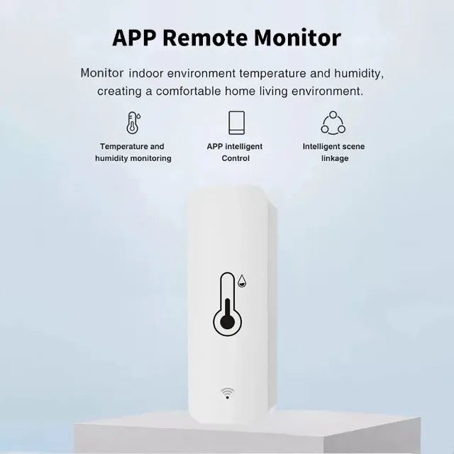 Sensor de Temperatura e Umidade WiFi Tuya Casa Inteligente Alexa, Google Assist COD-AM570  - Foto 5