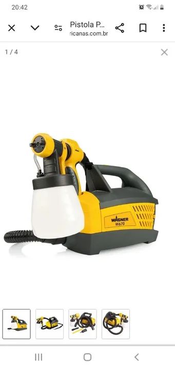 Pistola  com compressor Wagner para pintura