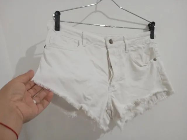 shortinho jeans Fram branco  - Foto 3