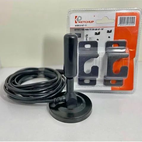 kit antena e suporte tv 13/70 polegadas