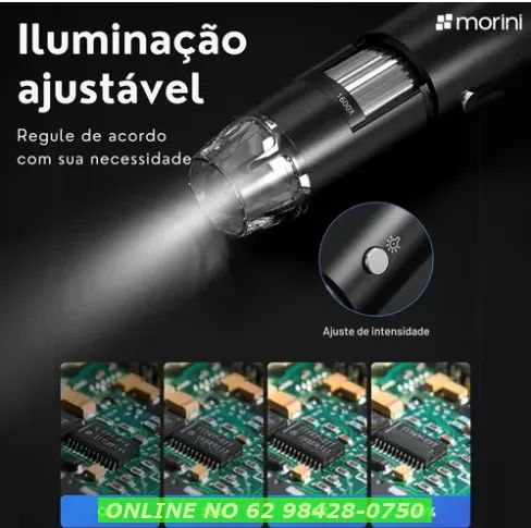 Microscópio Digital Lente 1000x Profissional Pc Note Celular Maior Alcance analise capilar - Foto 5