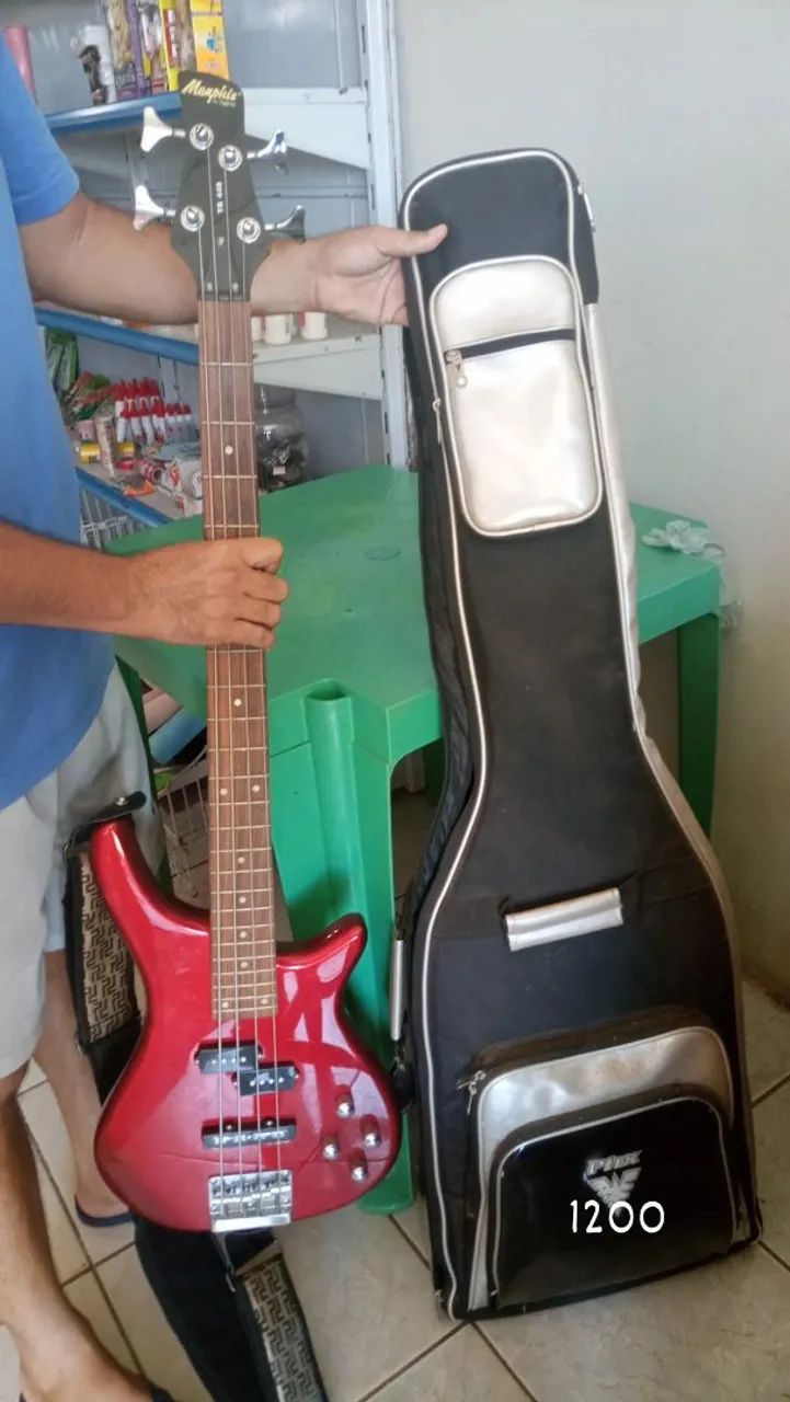 Baixo Elétrico Vermelho - Foto 2