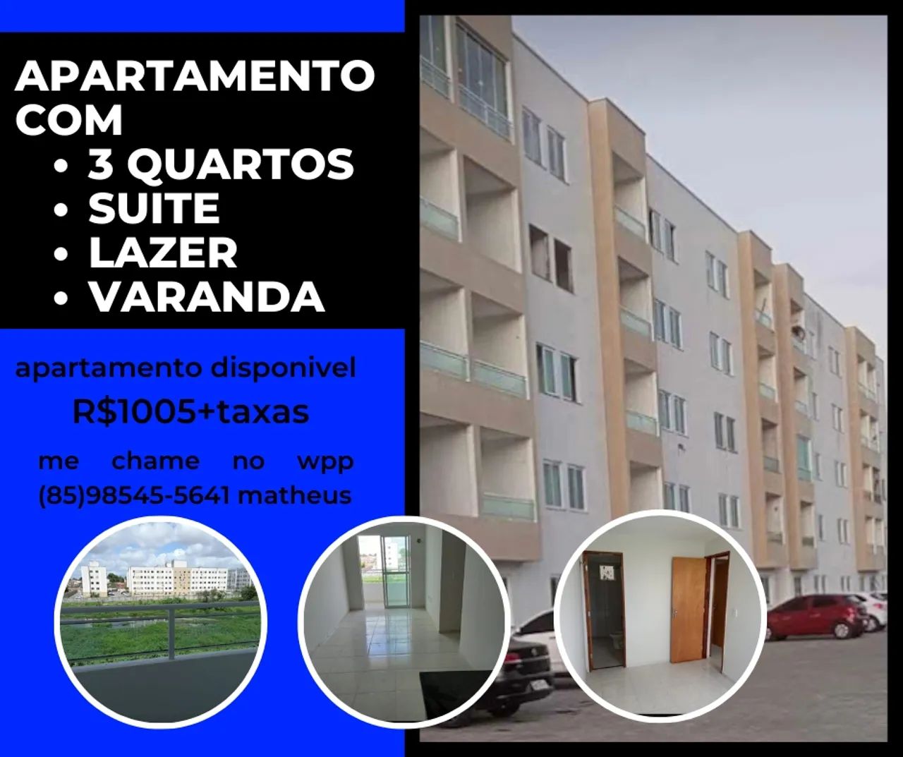 Alugo Apartamento na Maraponga com 3 QTS e Lazer