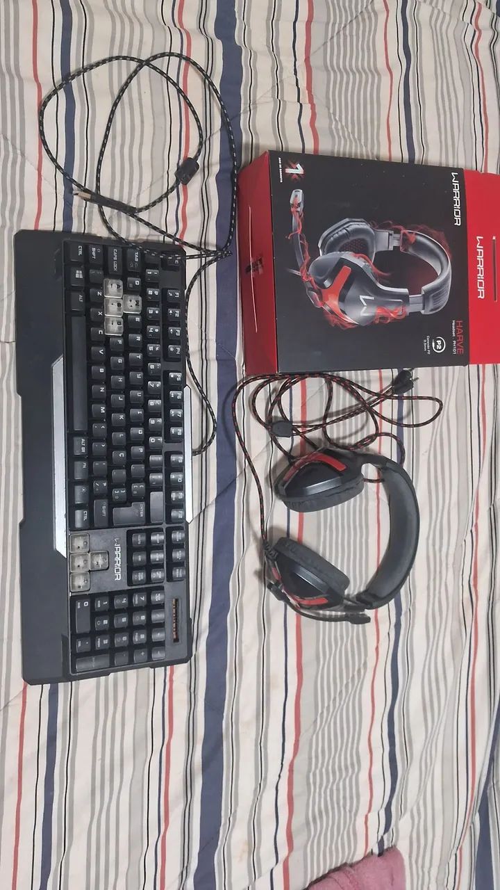 Teclado e fone ouvido  marcas Warrior - Foto 3