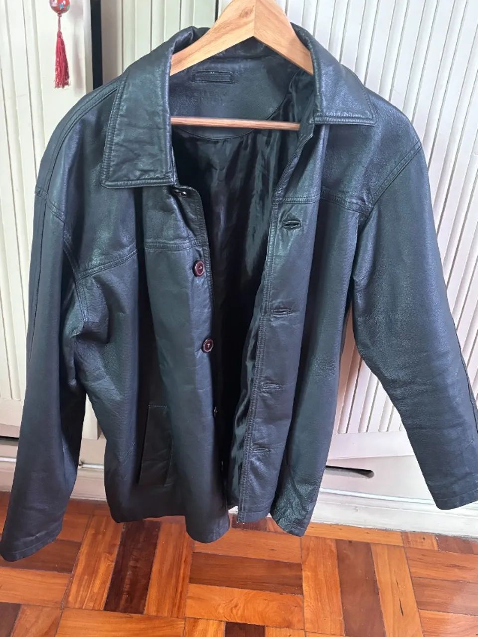 Jaqueta couro preto G