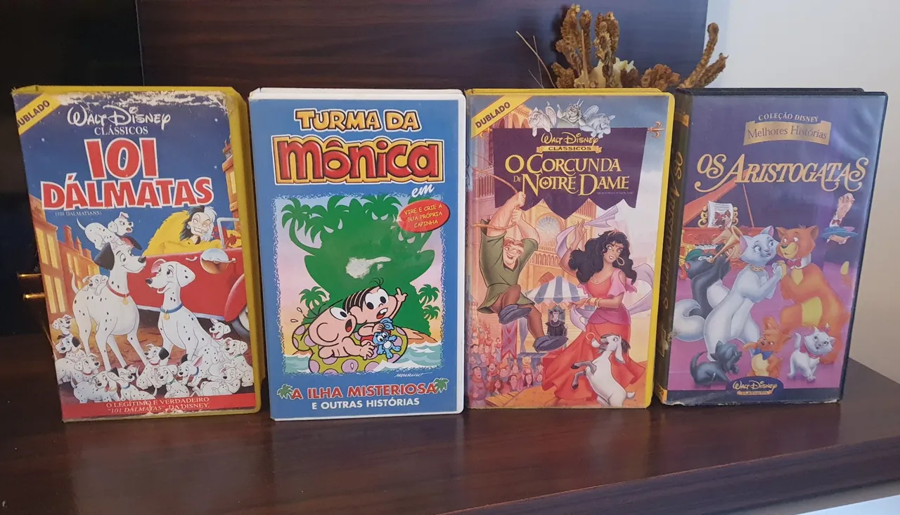 4 fitas Coleção VHS Disney e Turma da Mônica