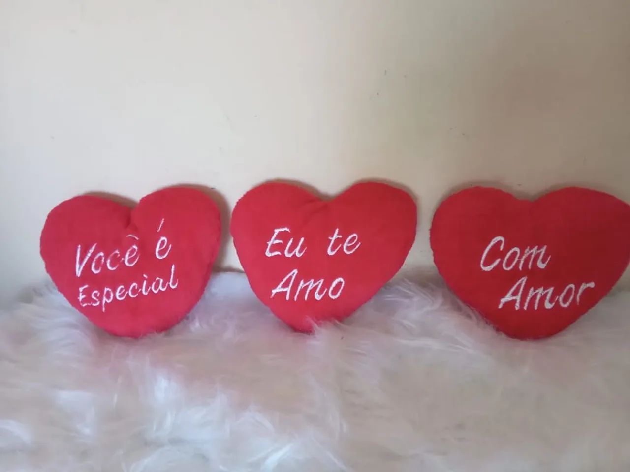 Mini almofadas de coração, novas