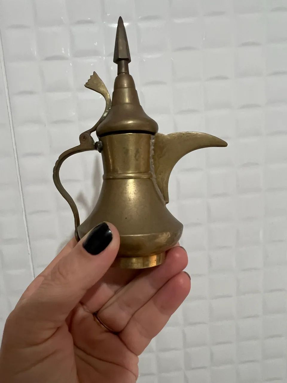 Bule turco de bronze (13,5cm) Em Perfeito Estado - À Retirar - Zona Sul - SP Capitsl - Foto 5