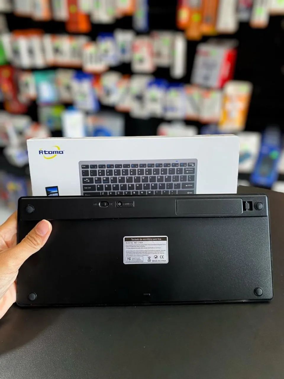 TECLADO SEM FIO BLUETOOTH ÁTOMO MO-JTA04 - Foto 4