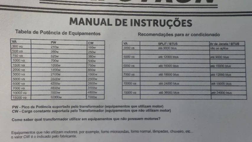 Transformadores de 3000 5000 7000 e 10000va para Ar-Condicionado até 24000btus - Foto 2