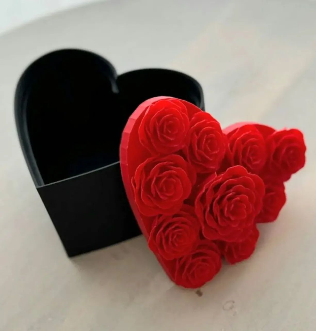 Caixa Coração e Rosas  Impressão 3D Presente 
