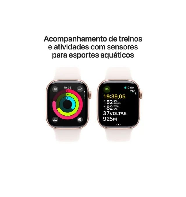 Apple Watch Series 10 GPS  42MM  Rose Gold NOVO LACRADO COM GARANTIA LOJA FISICA 