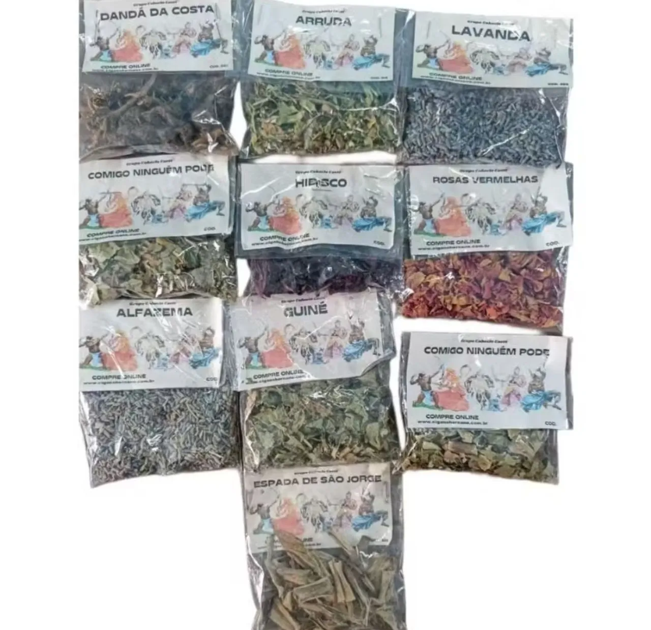 Kit de 8 ervas para defumação e simpatias, R$ 60. #S7E7T7EPODERES