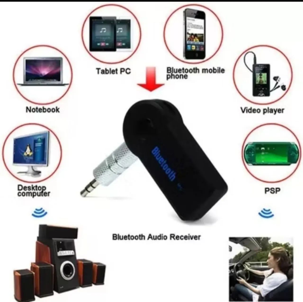 Adaptador Receptor de Áudio Bluetooth para Carro - Foto 3