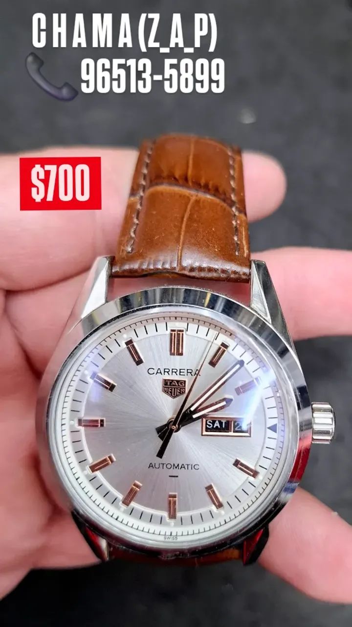 Relógio TAG HEUER CARRERA AUTOMÁTICO PULSEIRA DE COURO  - Foto 2