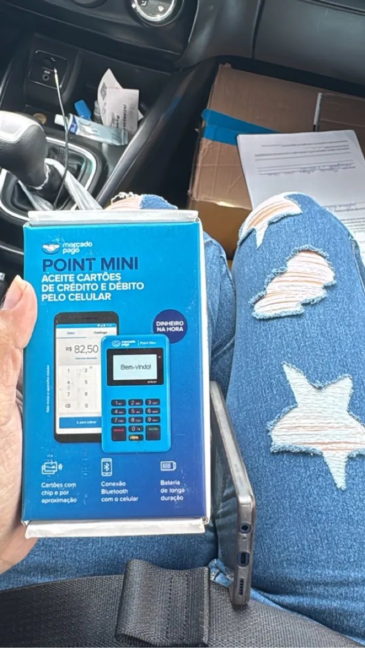 Máquina de cartão Point Mini Bluetooth Mercado Pago